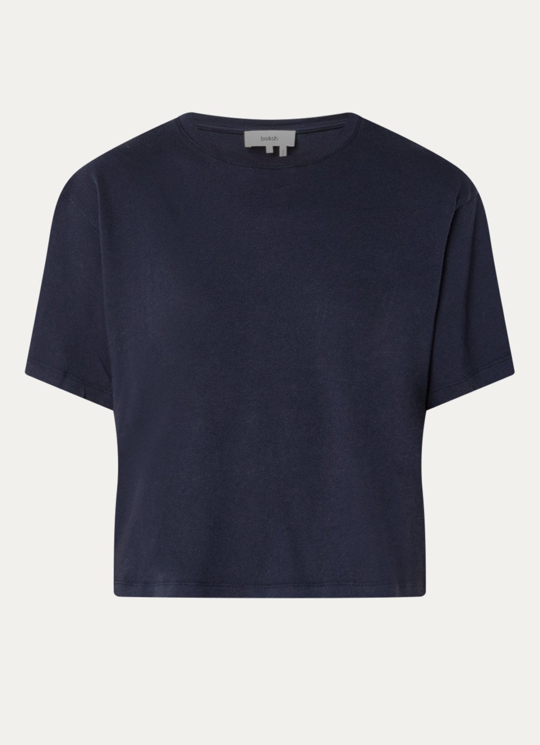 ba&sh Take T-shirt met backprint - voorkant 3 donkerblauw
