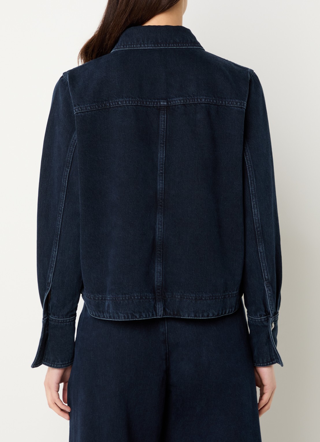 ba&sh Tavy tuniek van denim - achterkant 3 indigo