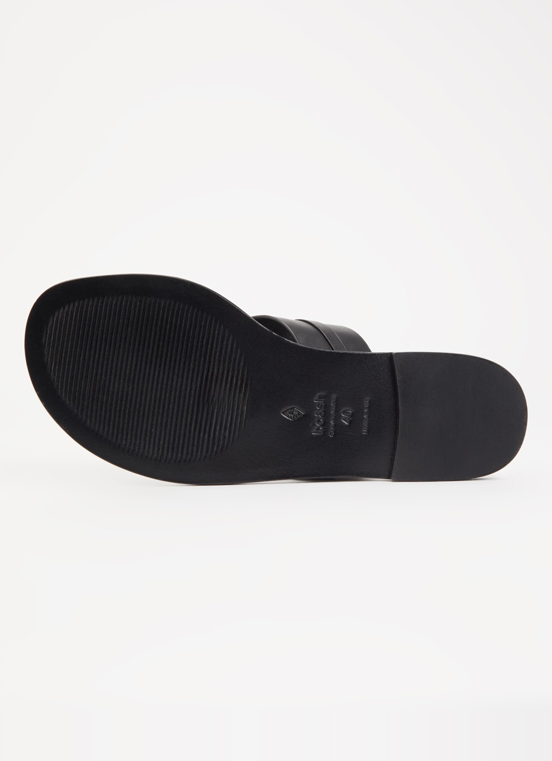 ba&sh Tcor slipper van leer - detail 4 zwart