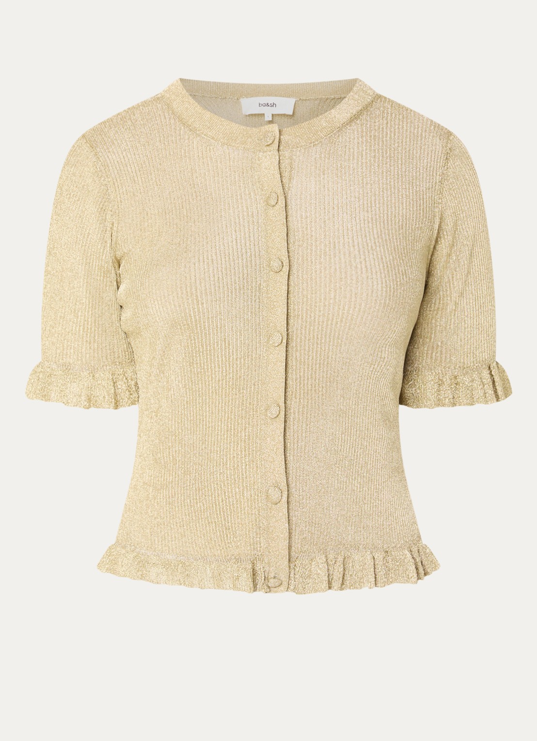 ba&sh Top met metallic finish - voorkant 2 goud