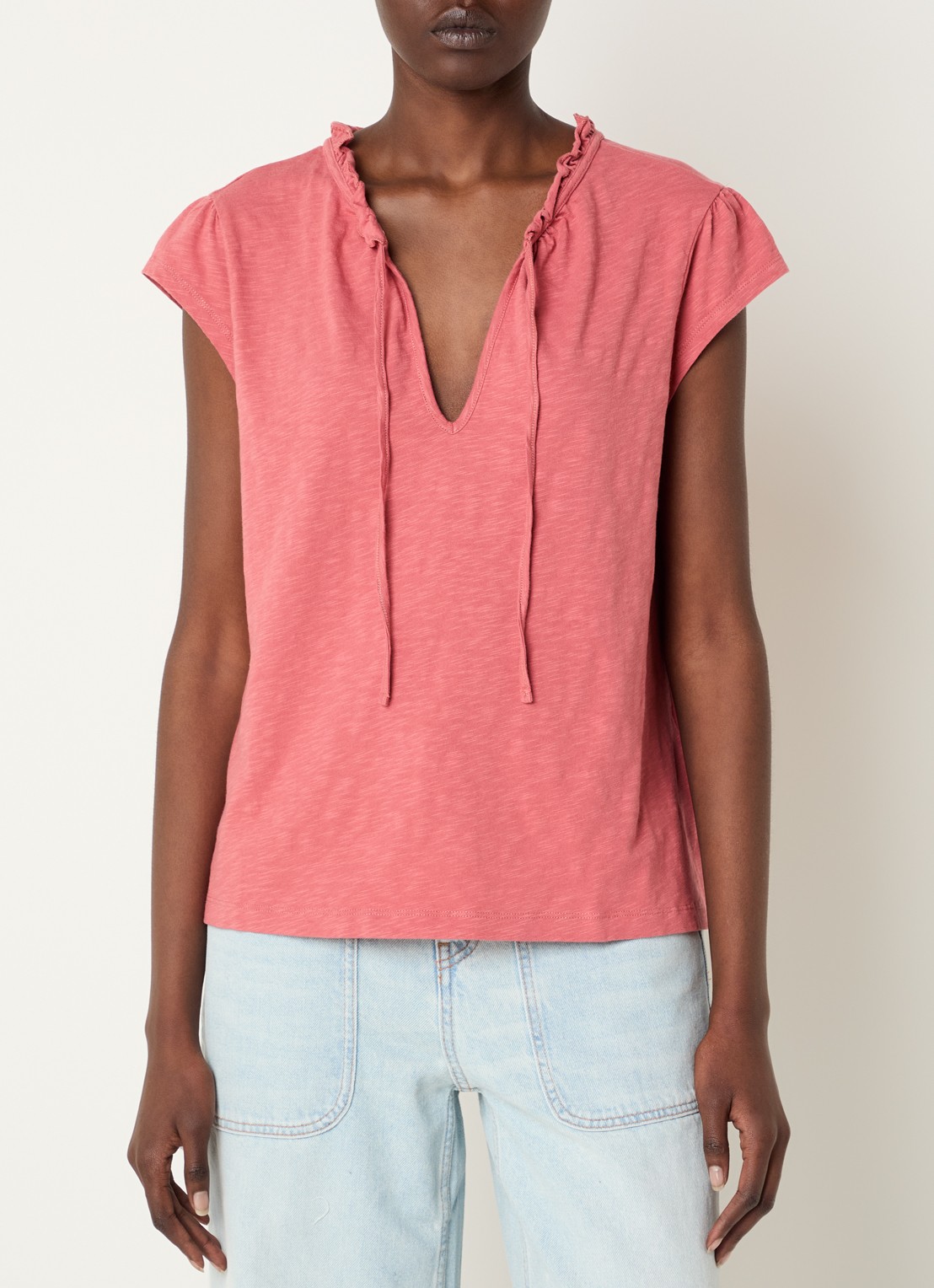 ba&sh Very top met strikkraag - detail 2 roze
