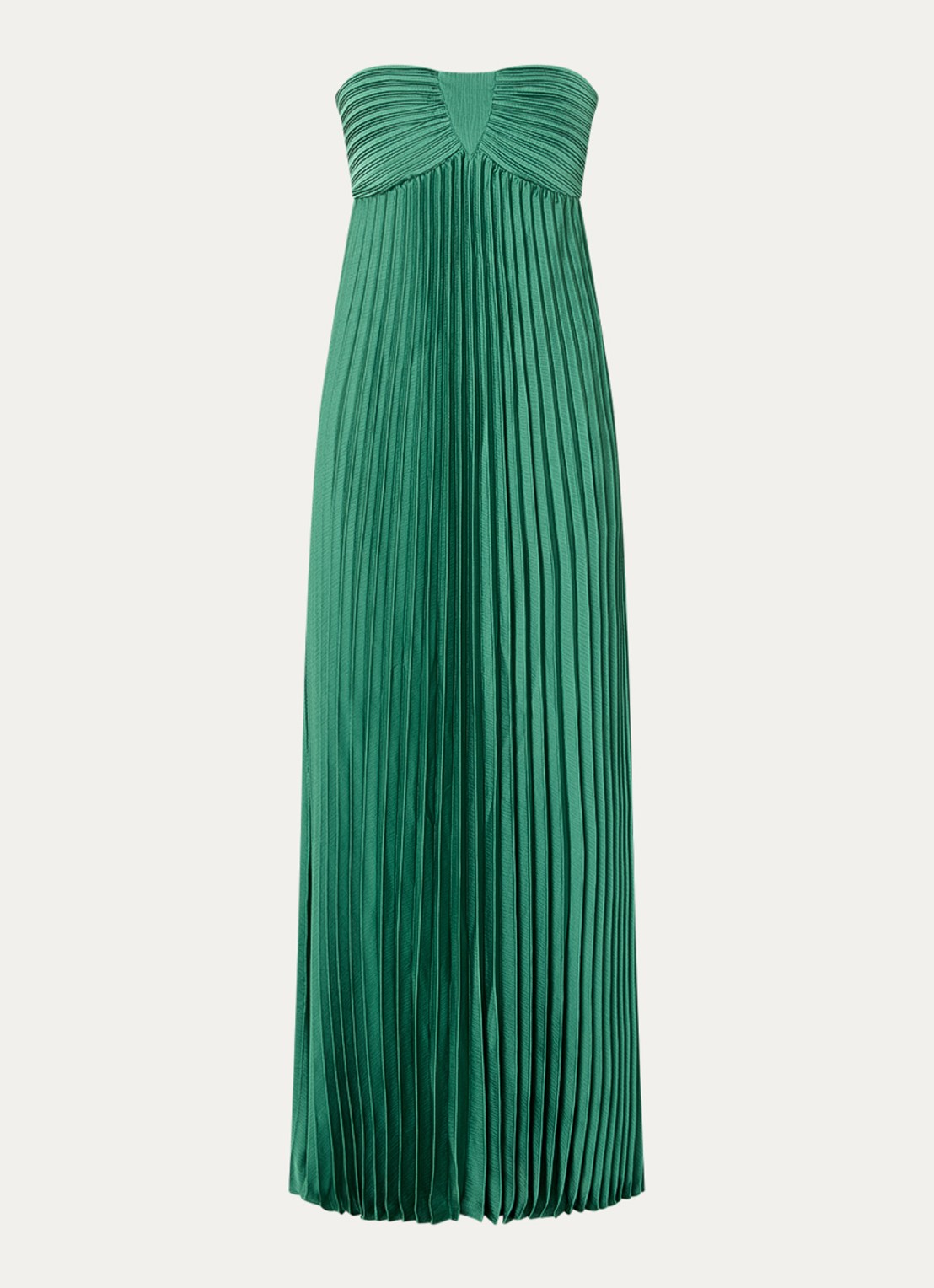 ba&sh Willow maxi jurk met plissé - voorkant 3 groen