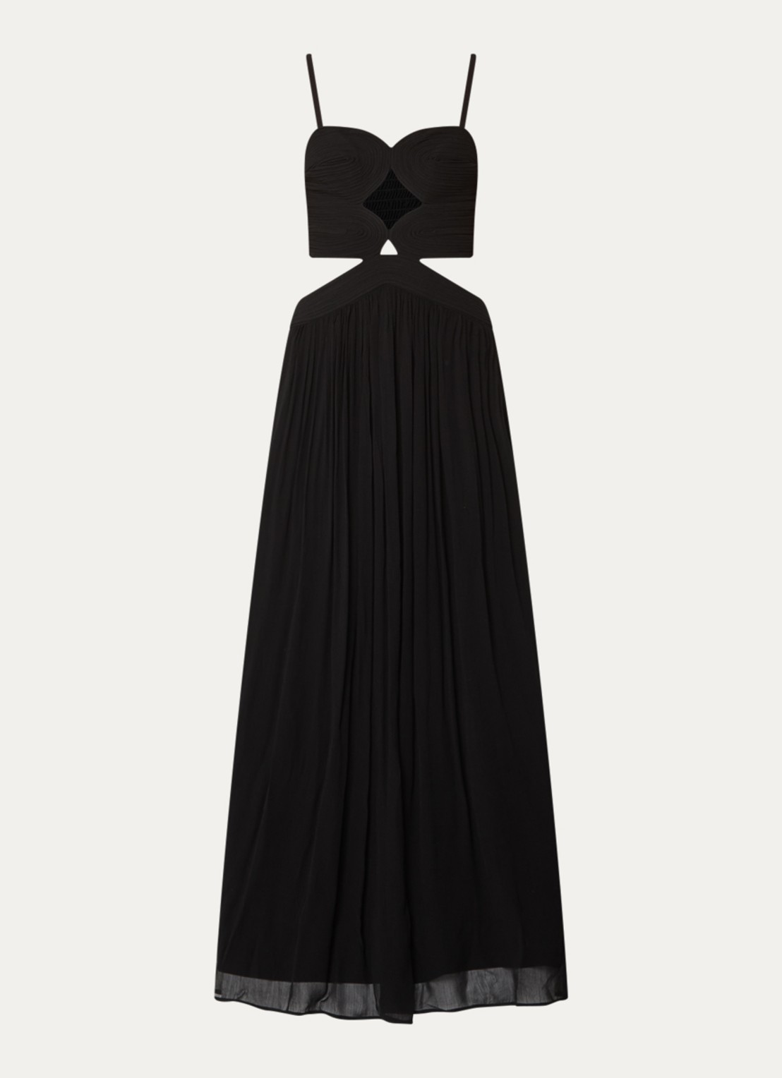 ba&sh Wira maxi rok met plooien - voorkant zwart