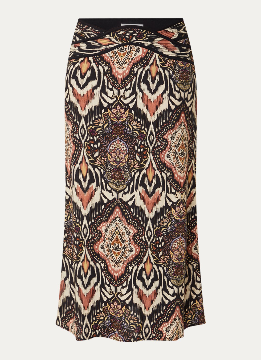ba&sh Zaim maxi rok met print - voorkant 2 zwart