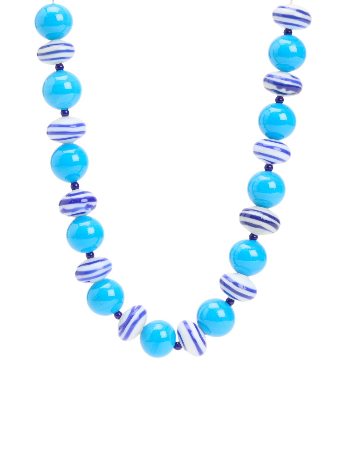 Babs The Label Azzura kralenketting verguld - voorkant 4 blauw