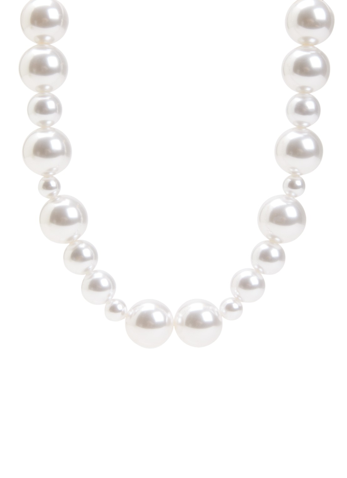 Babs The Label Big Pearl kralenketting verguld - voorkant 4 creme