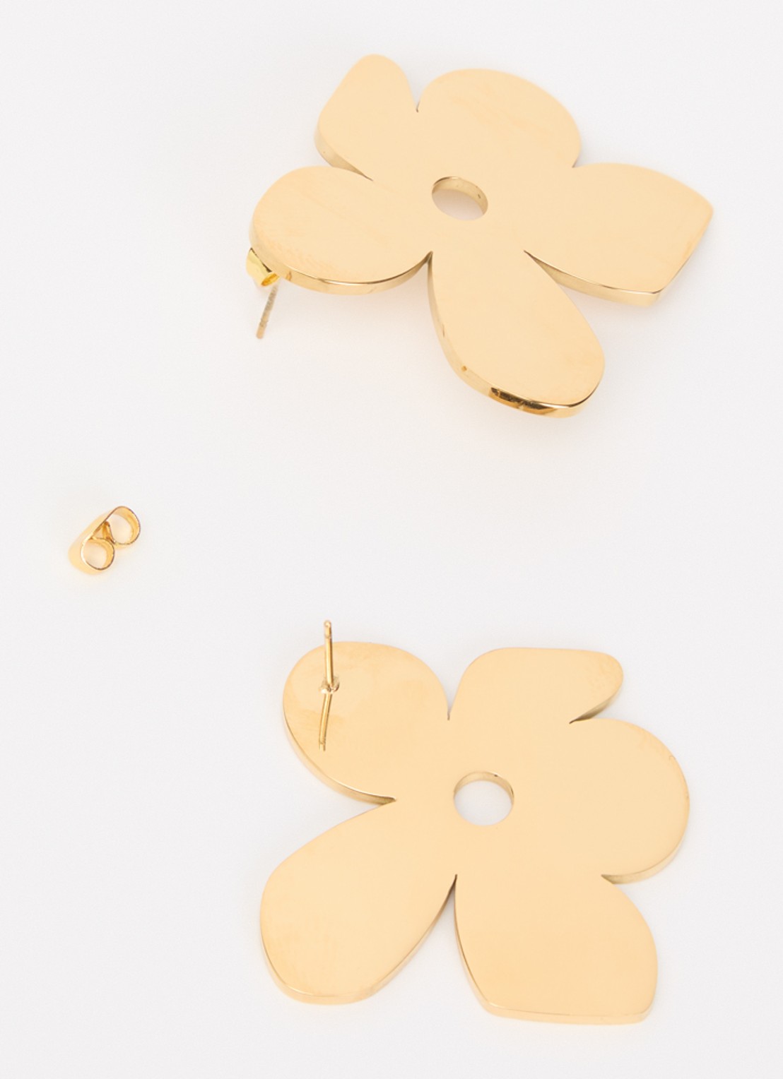 Babs The Label Petal oorstekers verguld - detail goud