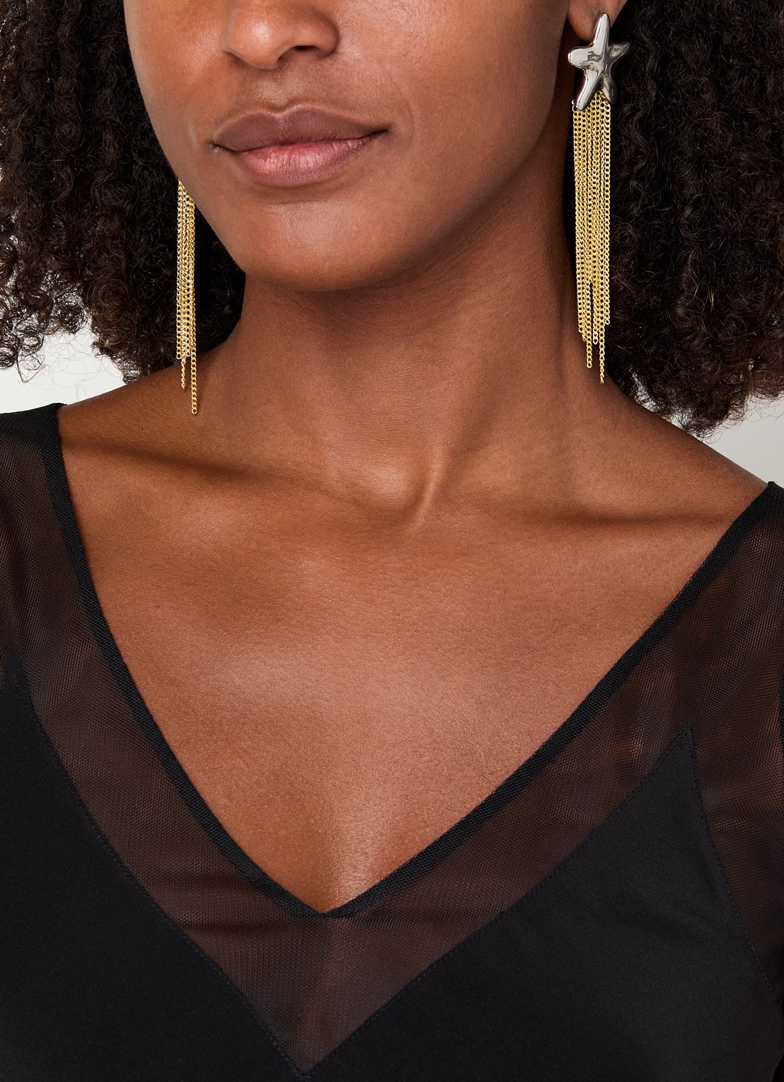 Babs The Label Shooting Star oorstekers met hanger - voorkant 3 zilver