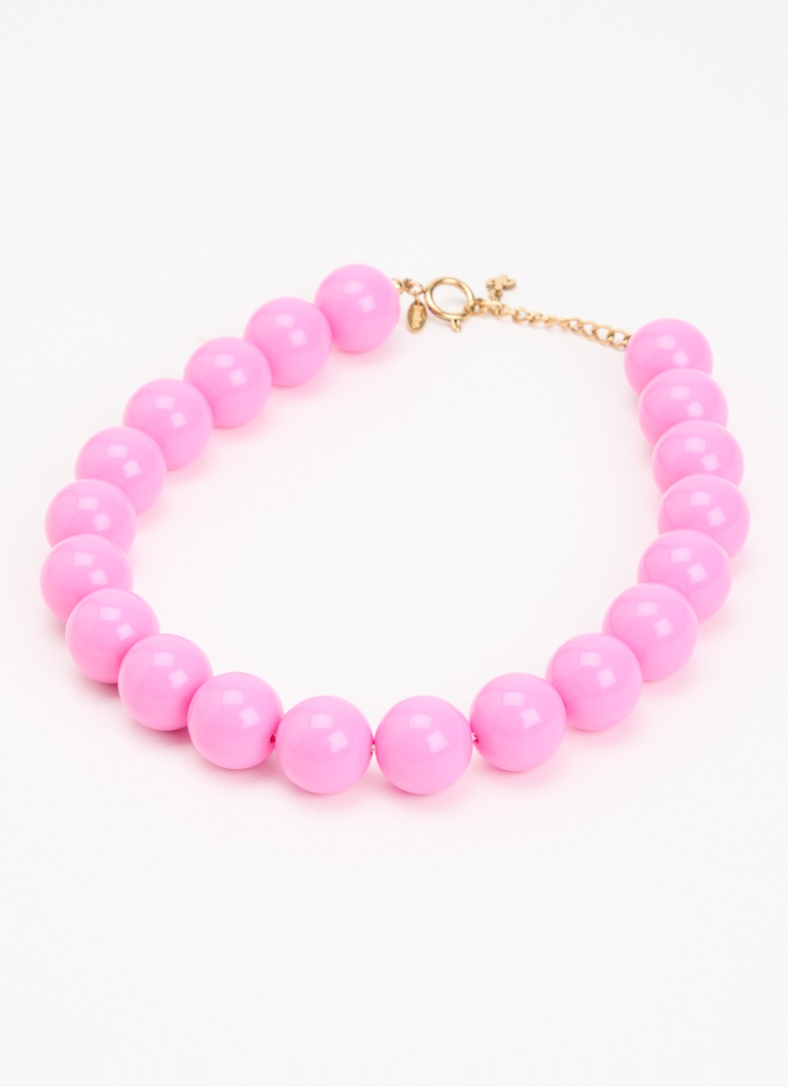 Babs The Label Tropical Treasure kralenketting verguld - detail 3 roze