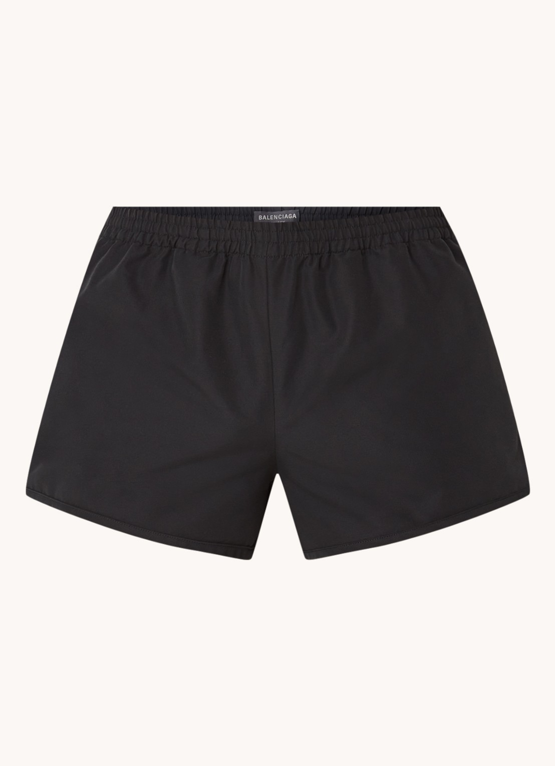 Balenciaga #25 zwemshorts met steekzakken - voorkant zwart