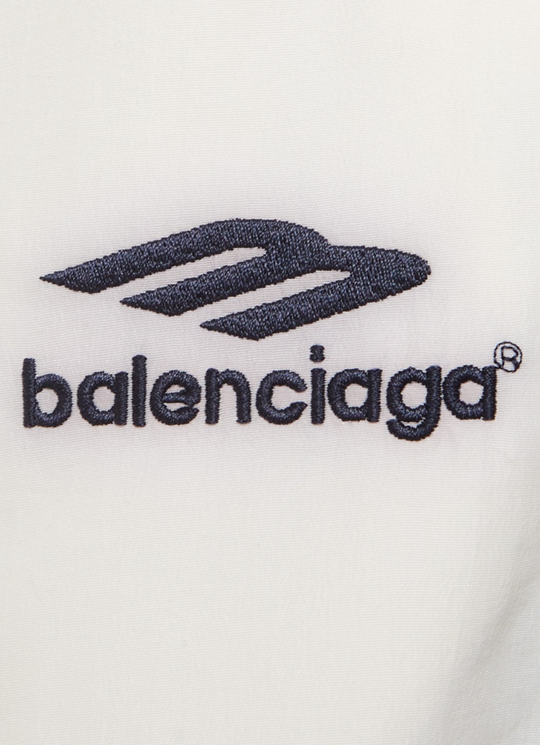 Balenciaga 3B Sports Icon mid waist loose fit trackpants met logo - detail 5 gebroken wit