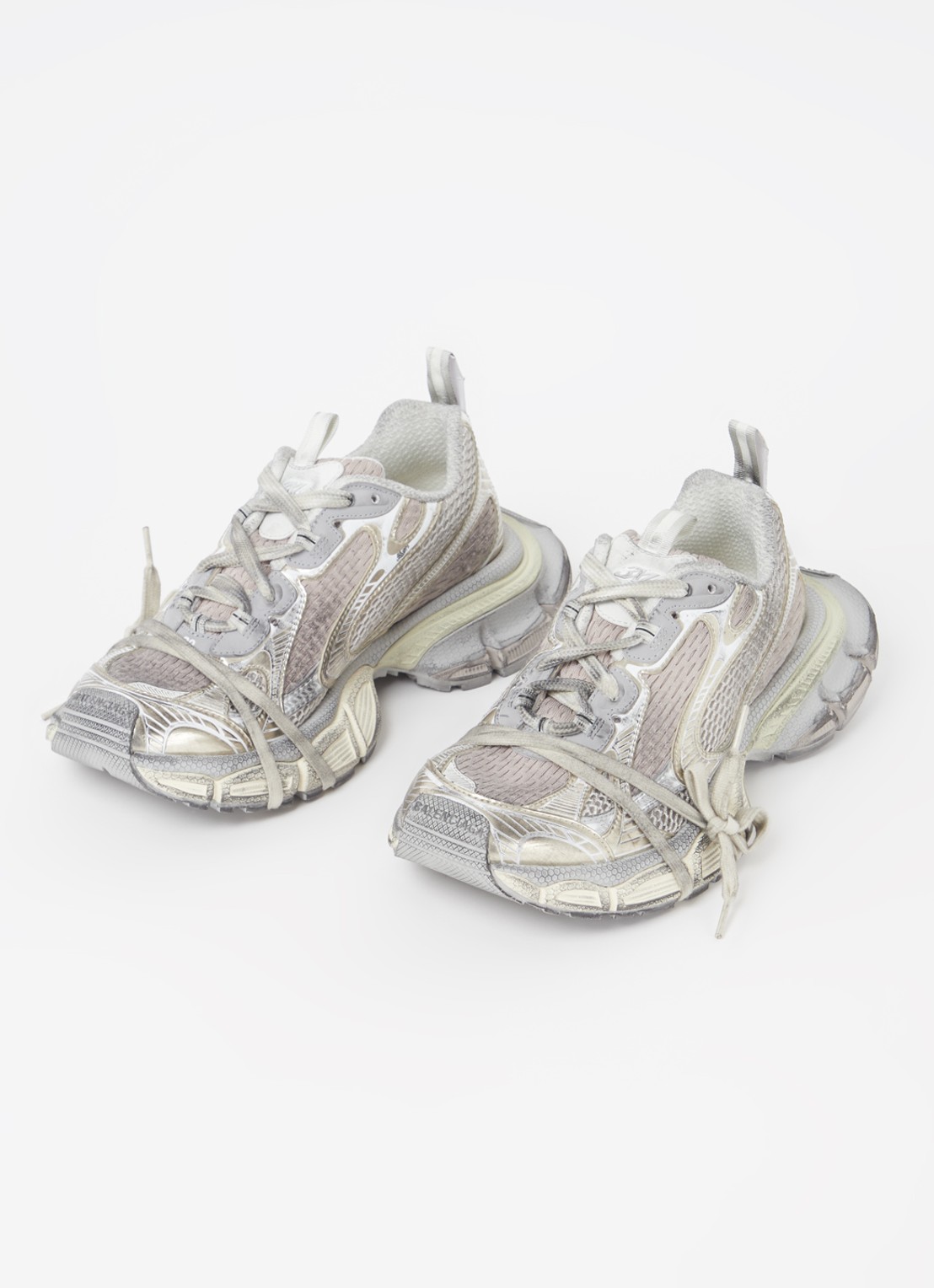 Balenciaga 3XL Runner sneaker met mesh details - detail 3 grijs