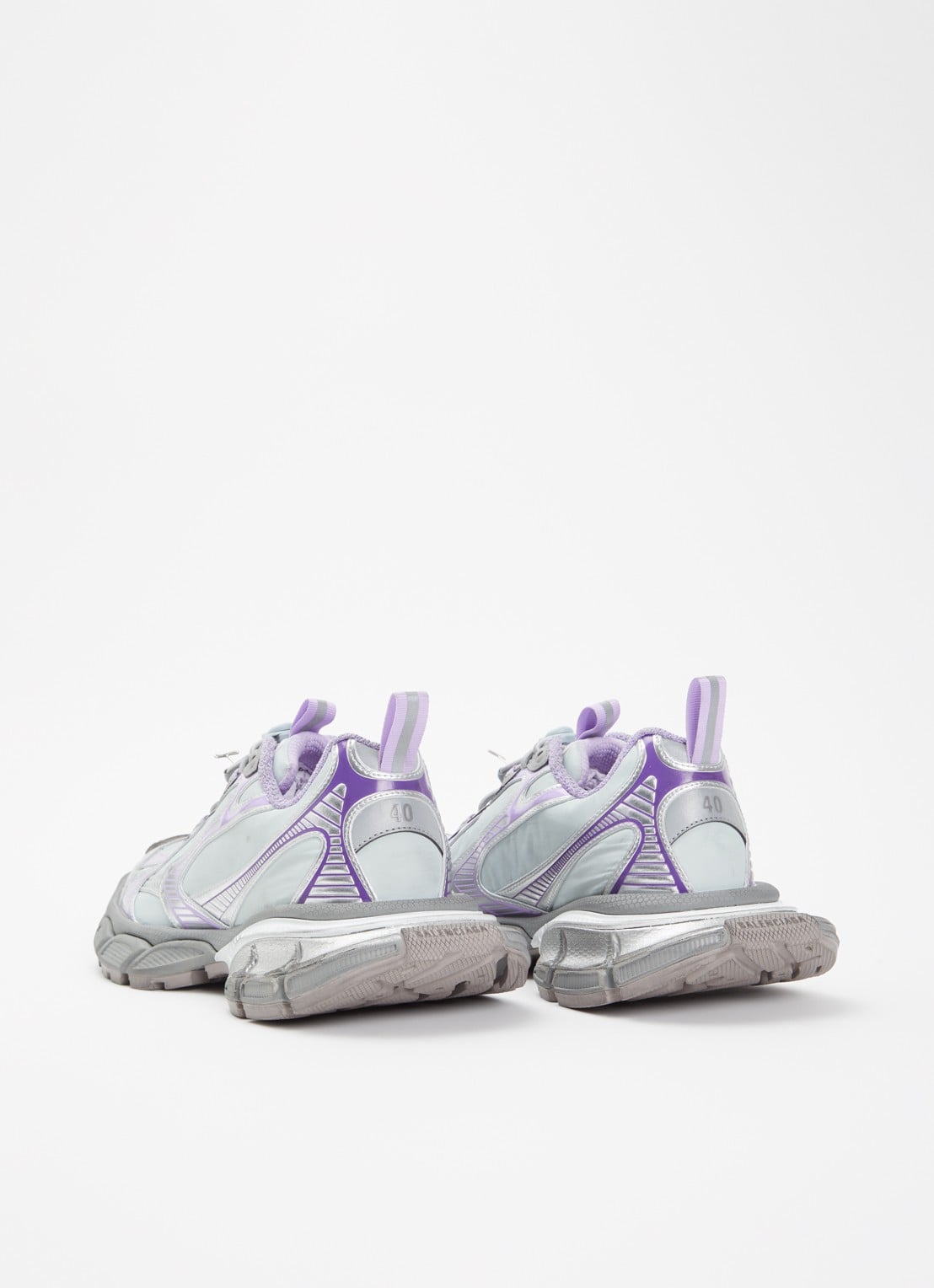 Balenciaga 3XL Runner sneaker met mesh details - achterkant lila