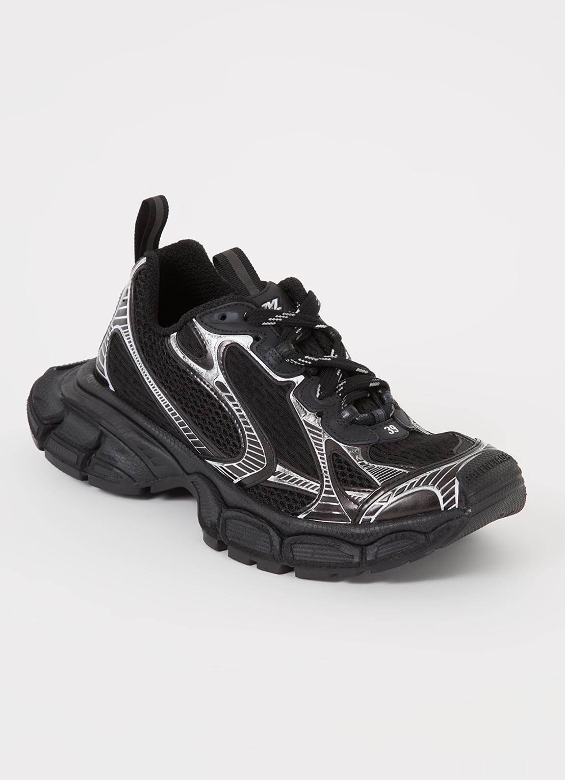 Balenciaga 3XL sneaker met mesh details  - voorkant 6 zwart