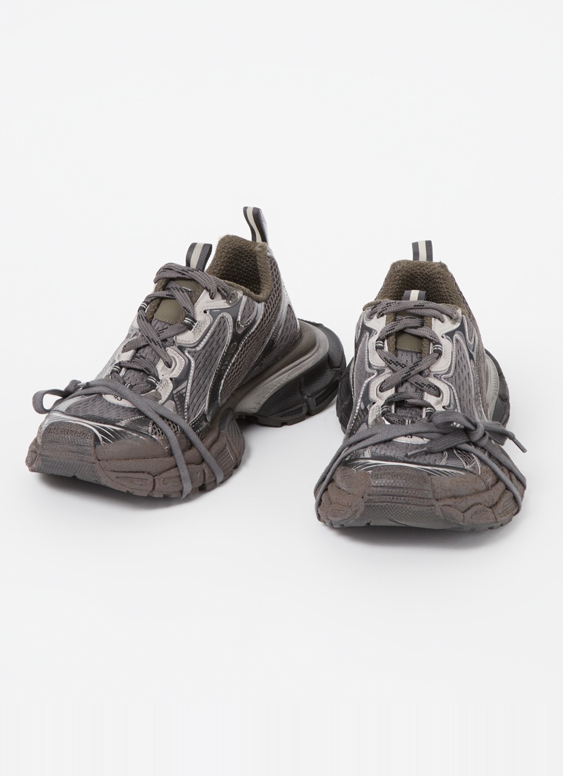 Balenciaga 3XL sneaker met mesh details - detail 2 donkergrijs