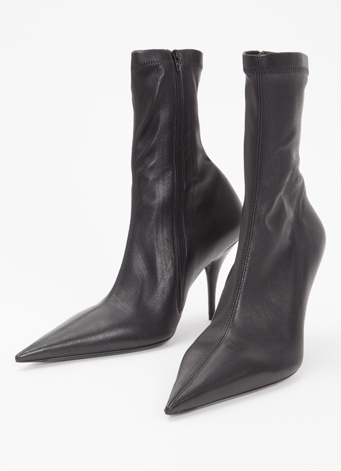 Balenciaga Avenue enkellaarsje van geitenleer - detail 2 zwart