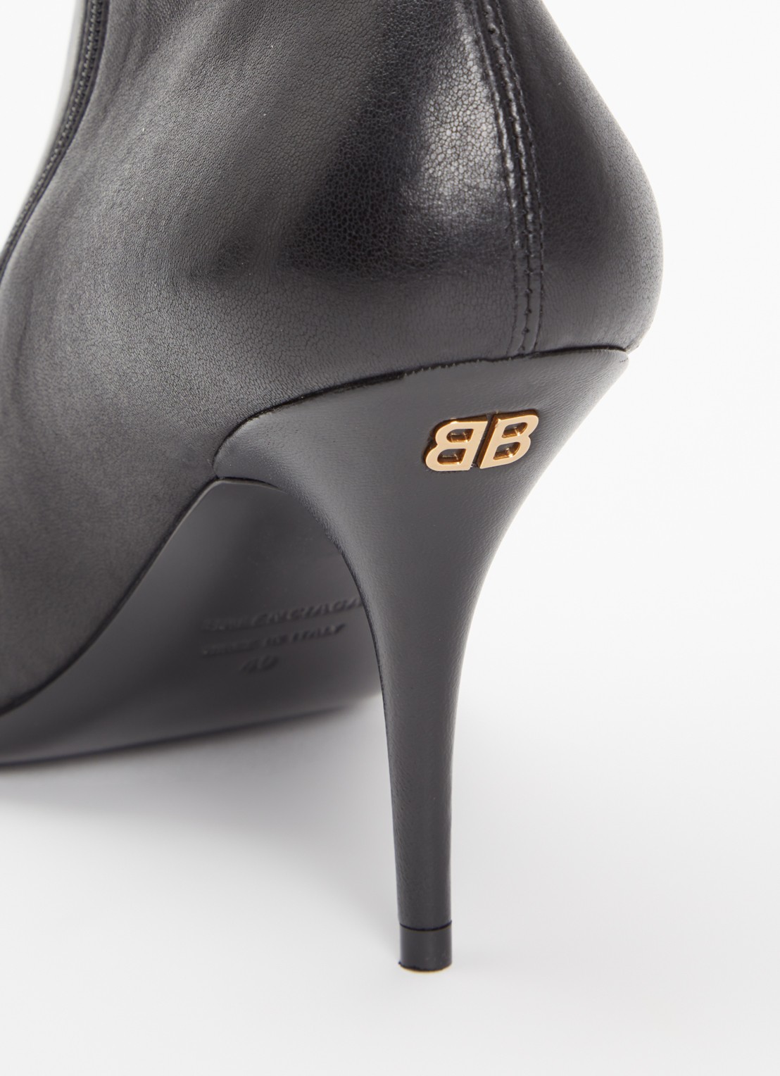 Balenciaga Avenue enkellaarsje van geitenleer - detail 4 zwart