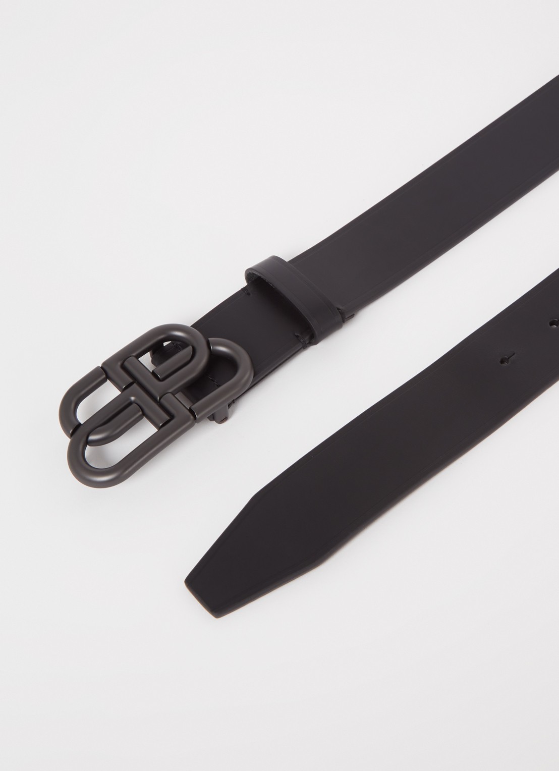 Balenciaga BB Large riem van kalfsleer - detail zwart