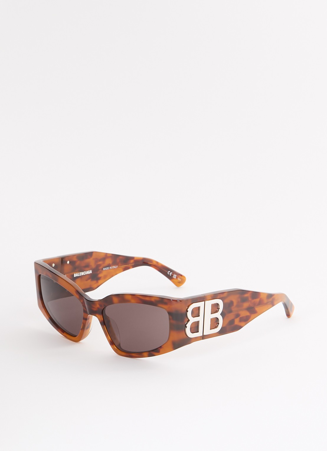 Balenciaga Cat Eye zonnebril BB0321S - voorkant roodbruin