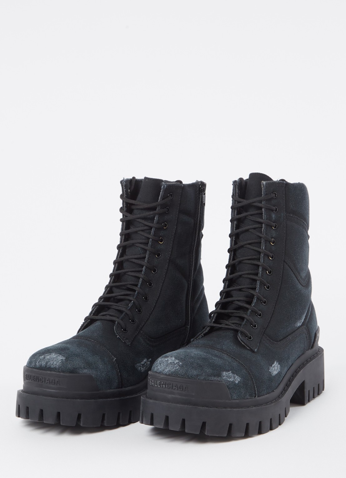 Balenciaga Combat Strike veterboot van canvas - detail 3 zwart