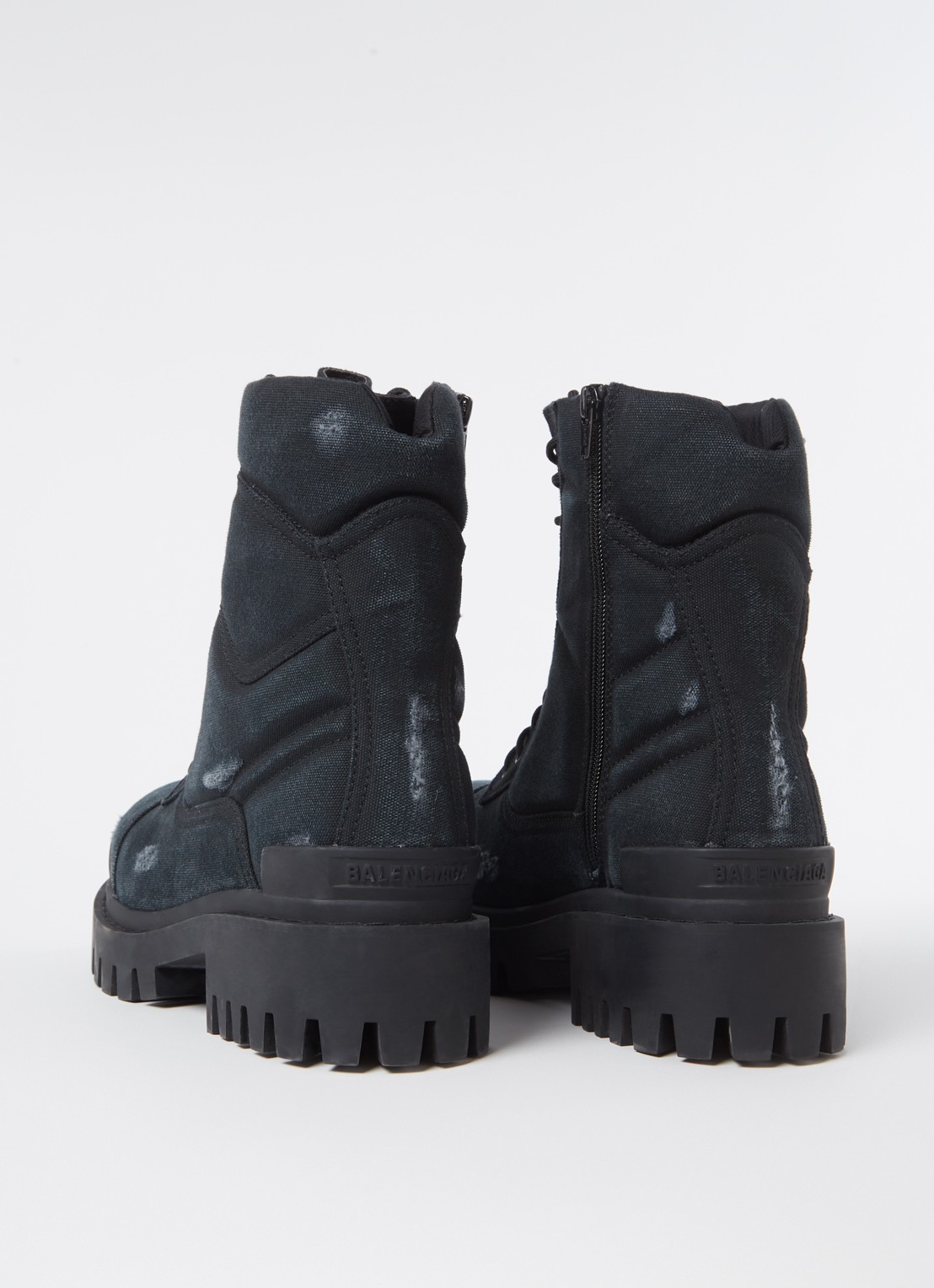 Balenciaga Combat Strike veterboot van canvas - detail 4 zwart