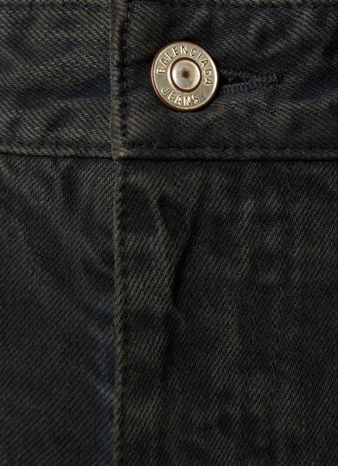 Balenciaga High waist bootcut jeans met verwassen afwerking - detail 3 donkerbruin