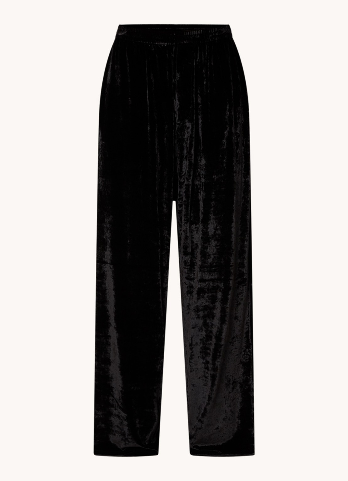 Balenciaga High waist loose fit joggingbroek van fluweel - voorkant zwart