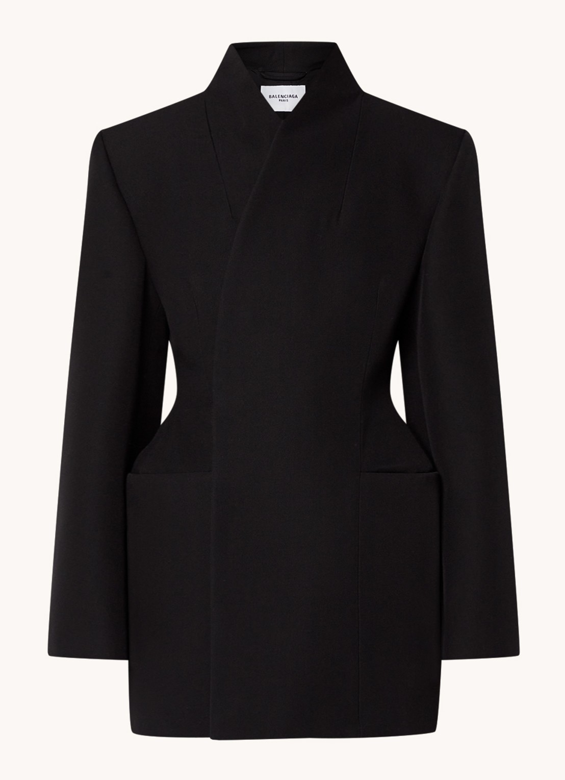 Balenciaga Hourglass blazer van wol - voorkant 2 zwart