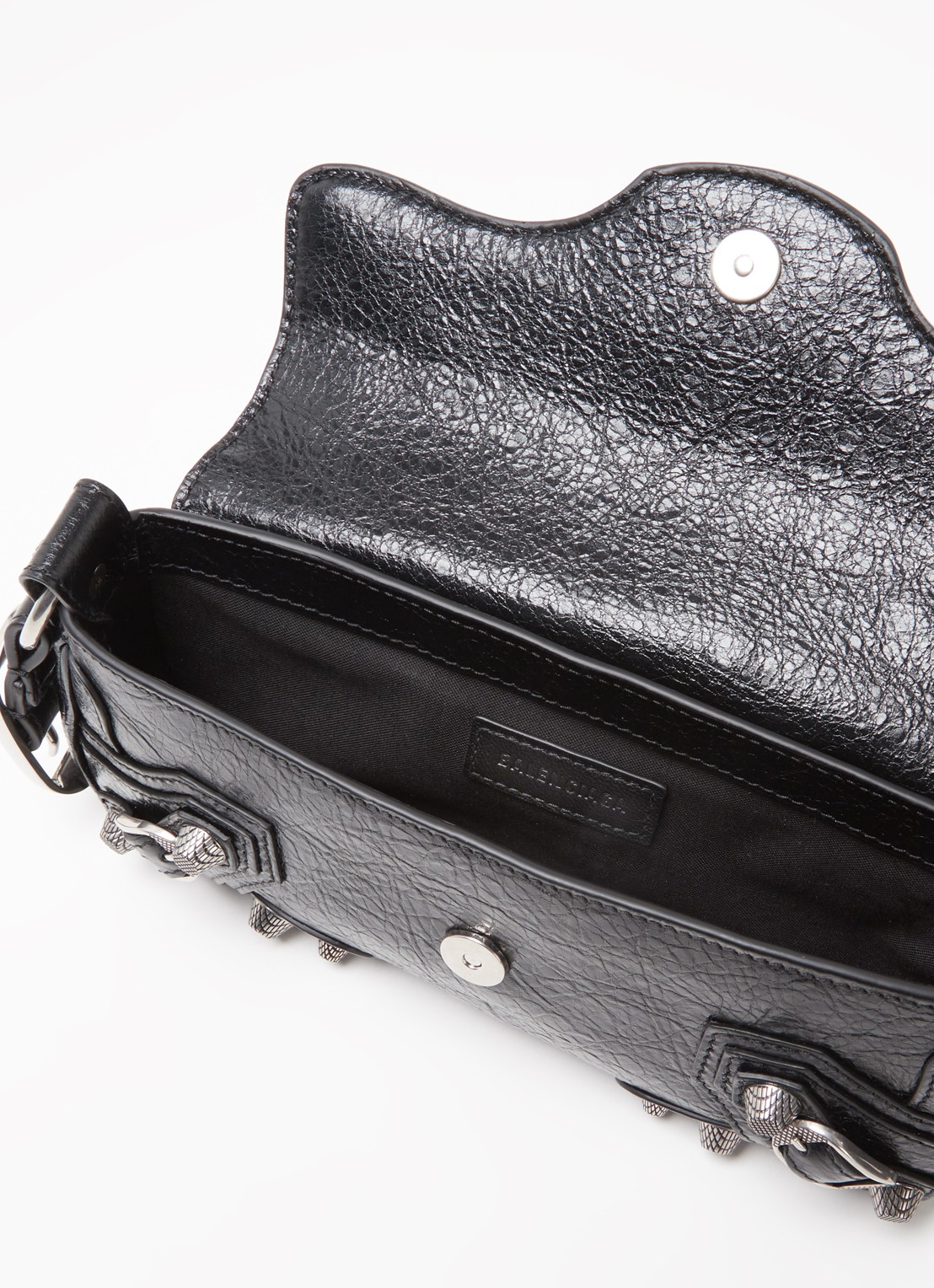 Balenciaga Le Cagole XS schoudertas van lamsleer met studs - detail 3 zwart