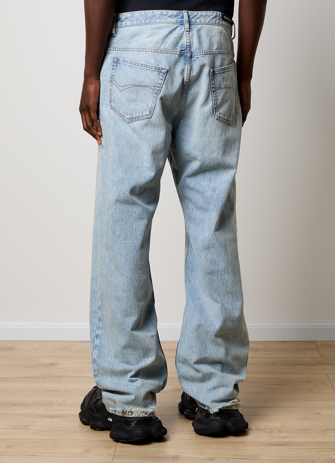 Balenciaga Loose fit jeans met steekzakken - achterkant 4 indigo