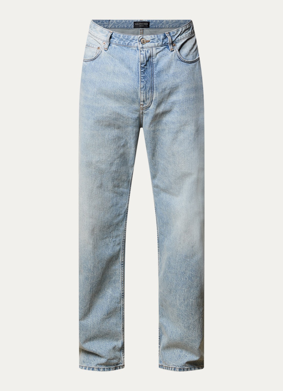 Balenciaga Loose fit jeans met steekzakken - voorkant 5 indigo
