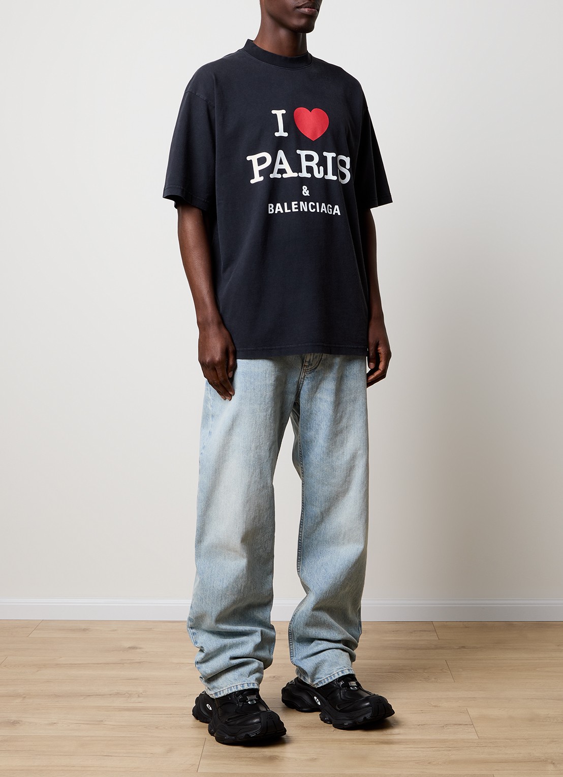 Balenciaga Loose fit jeans met steekzakken - voorkant 6 indigo