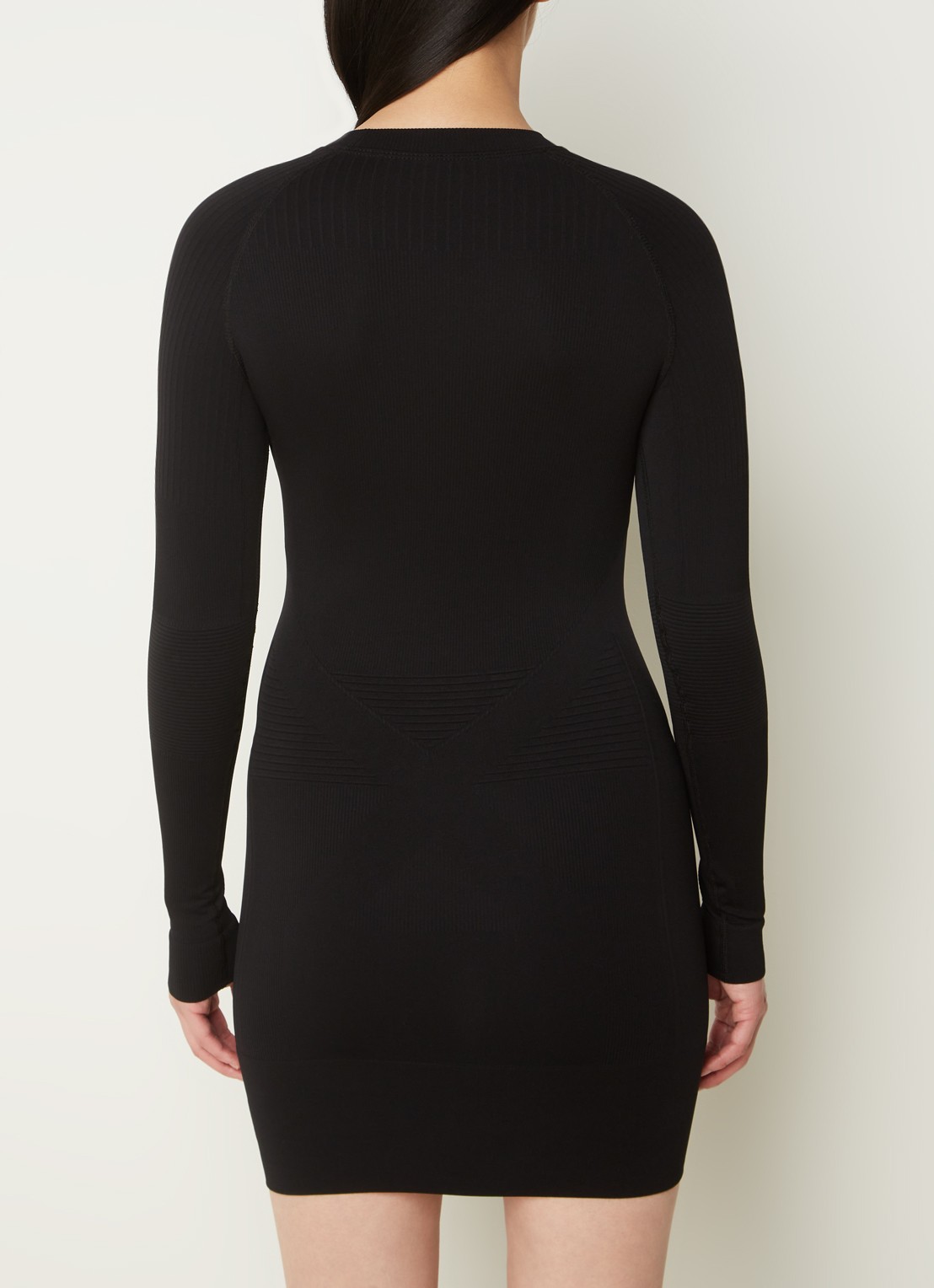 Balenciaga Mini jurk met structuur en logo - achterkant 3 zwart