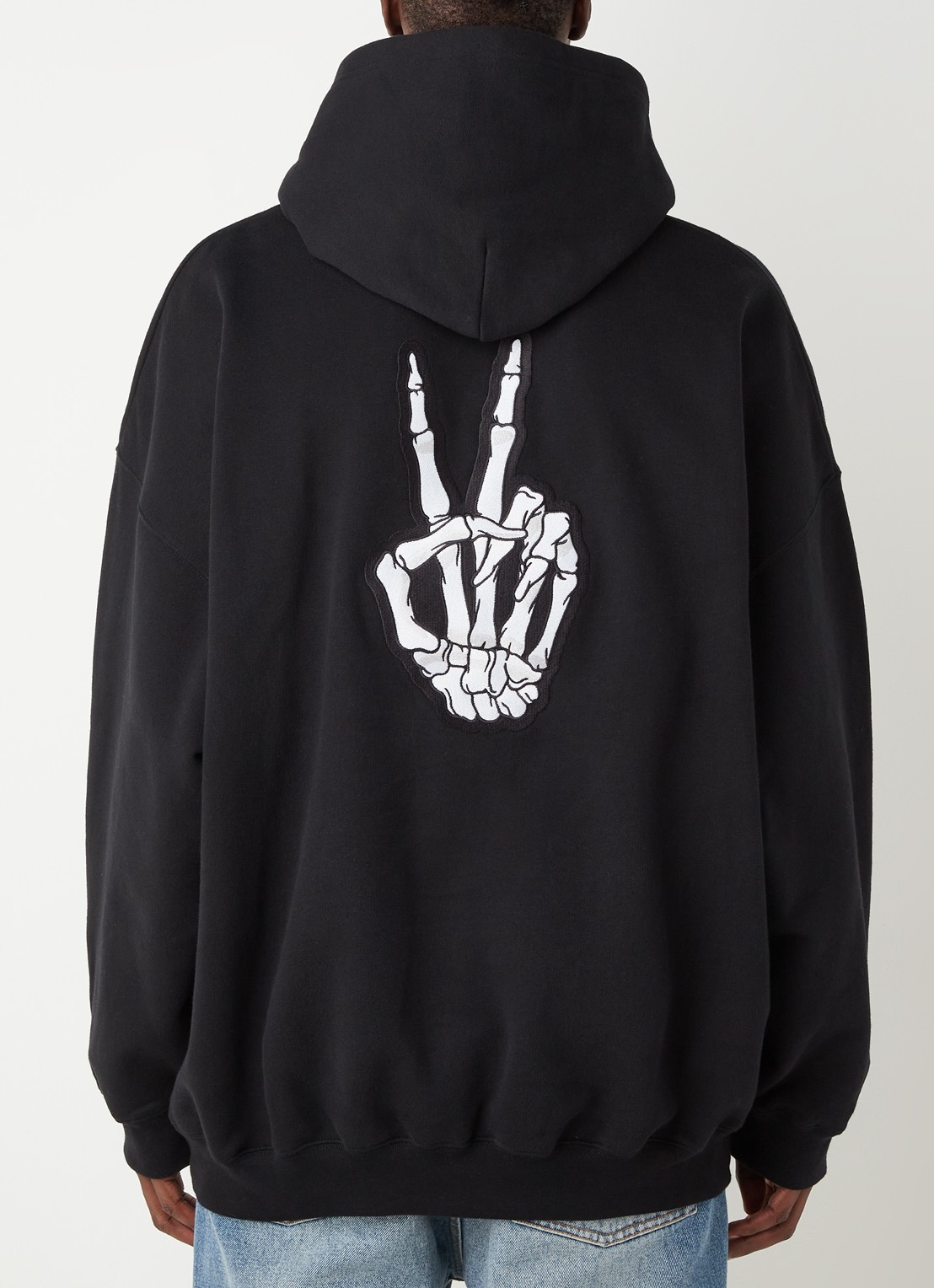 Balenciaga Oversized hoodie met front- en backprint - achterkant 2 zwart