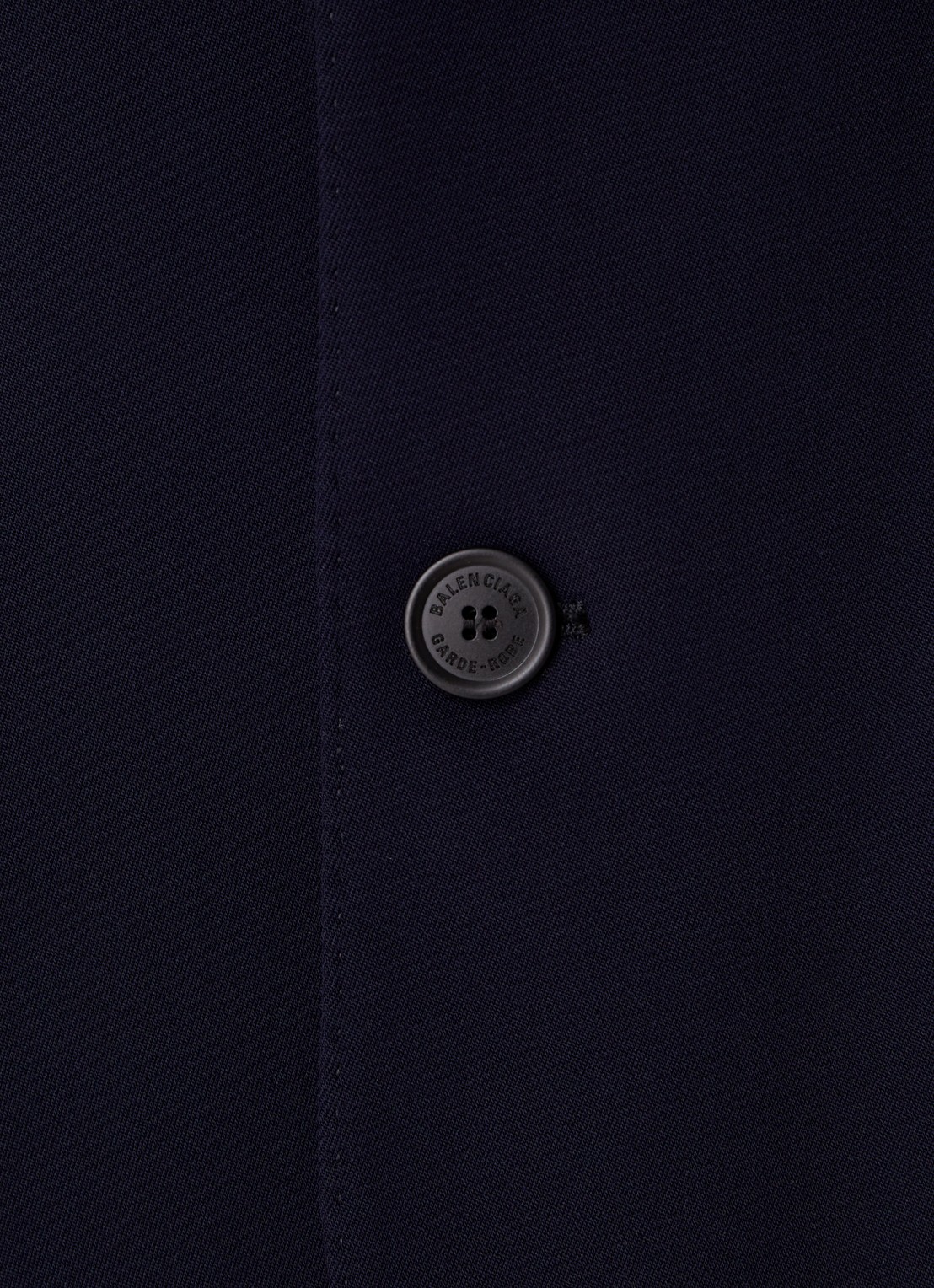 Balenciaga Oversized mantel van wol met schoudervulling   - detail 4 blauw