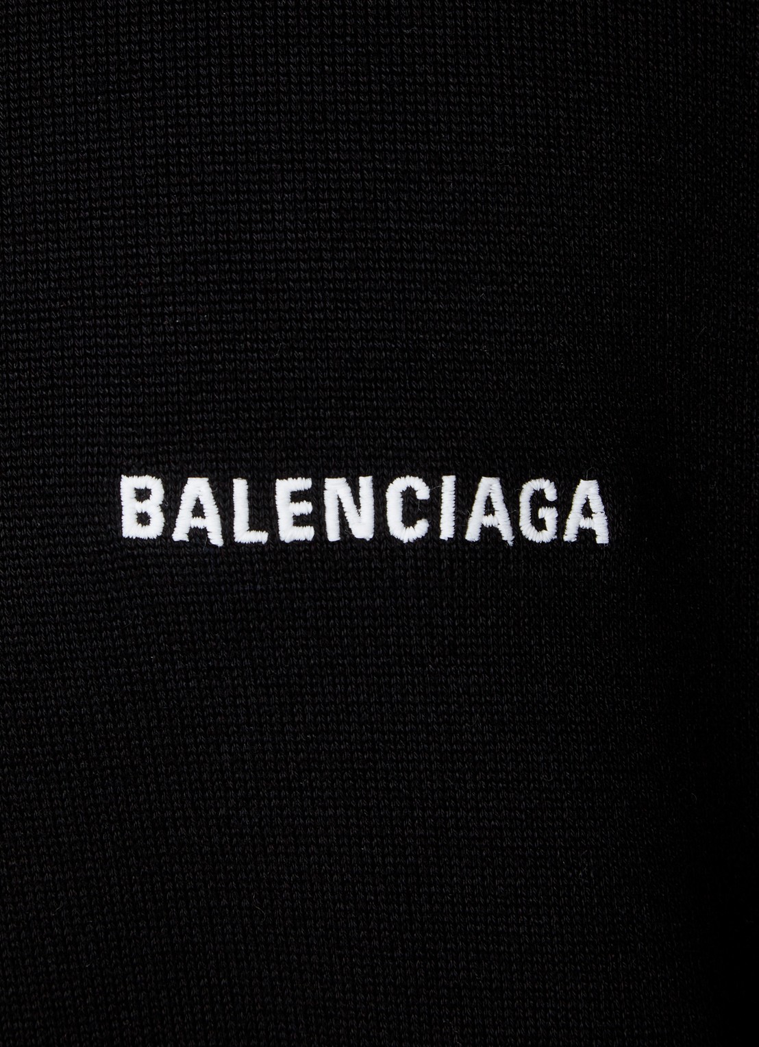 Balenciaga Political Campaign fijngebreide trui met logoborduring - detail 5 zwart