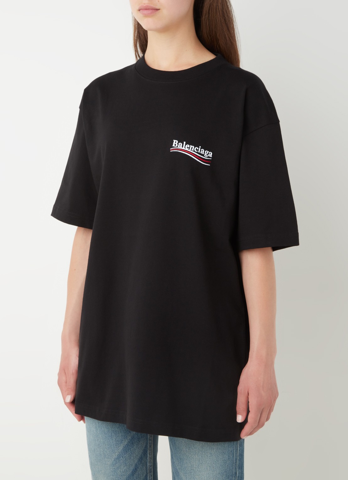 Balenciaga Political Campaign T-shirt met logo- en backprint - achterkant zwart