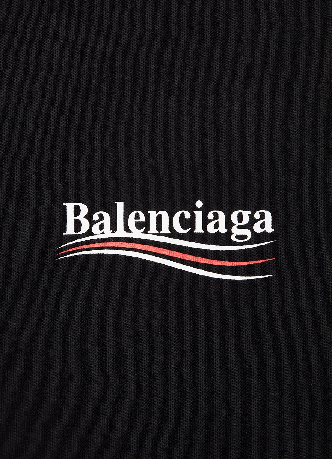 Balenciaga Political Campaign T-shirt met logo- en backprint - detail 5 zwart