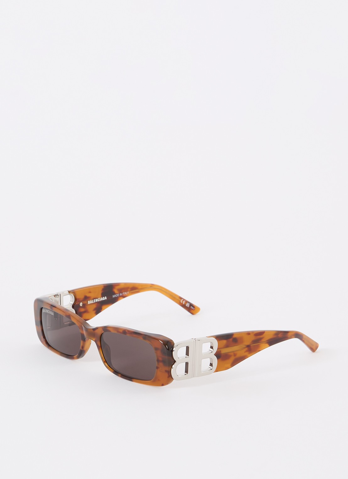 Balenciaga Retro zonnebril BB0096S - voorkant 4 roestbruin