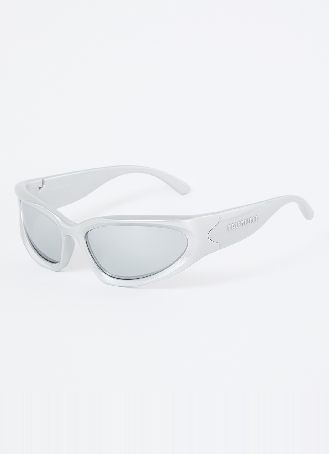 Balenciaga Retro zonnebril BB0157S - voorkant 4 zilver