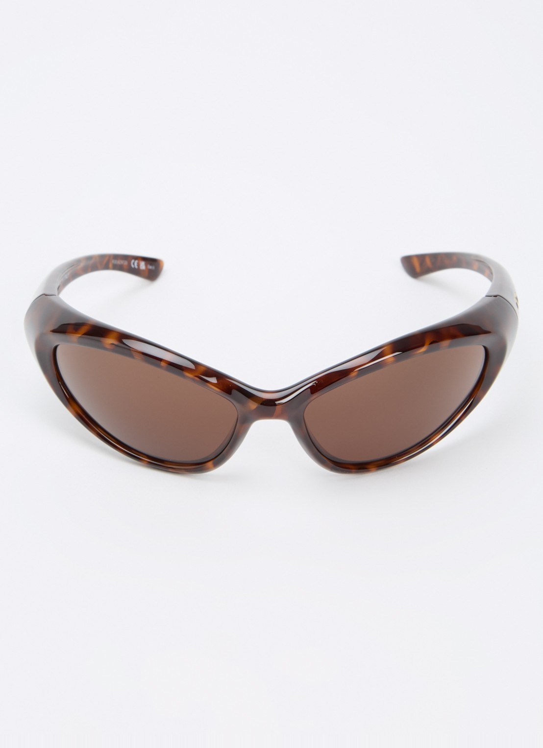 Balenciaga Retro zonnebril BB0384S - detail donkerbruin