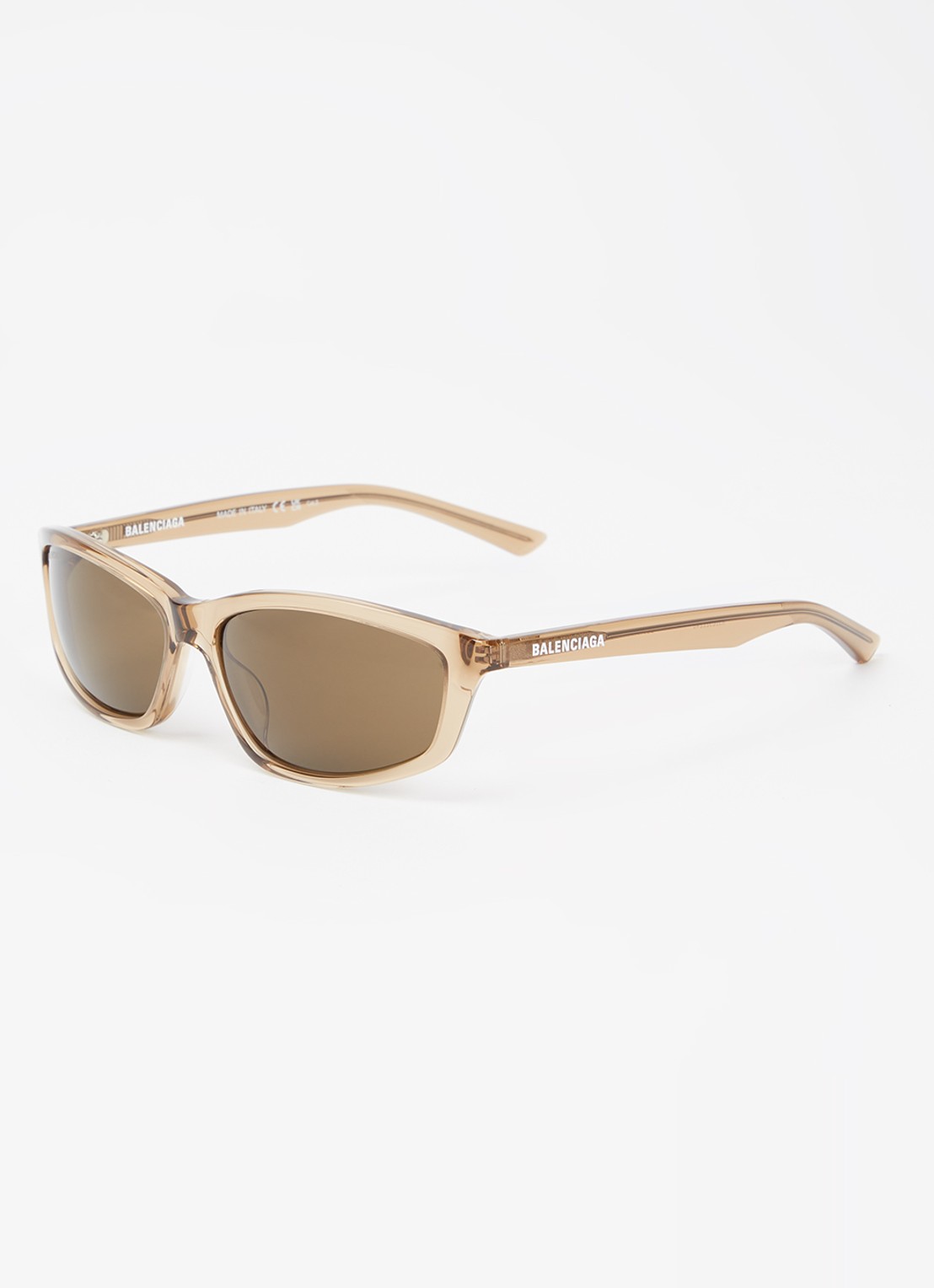 Balenciaga Retro zonnebril BB0401S - voorkant lichtbruin
