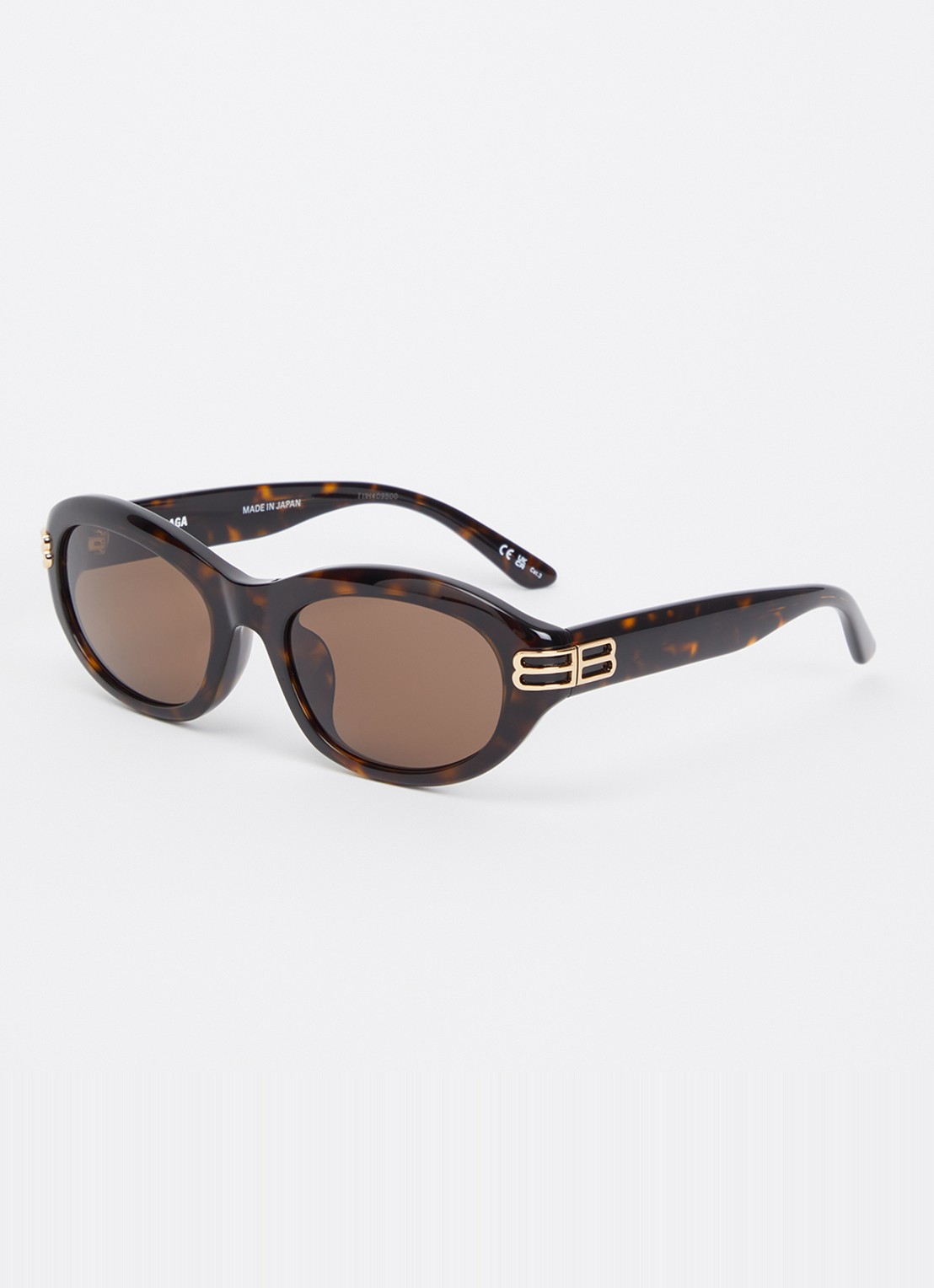 Balenciaga Retro zonnebril BB0434SK - voorkant 3 bruin