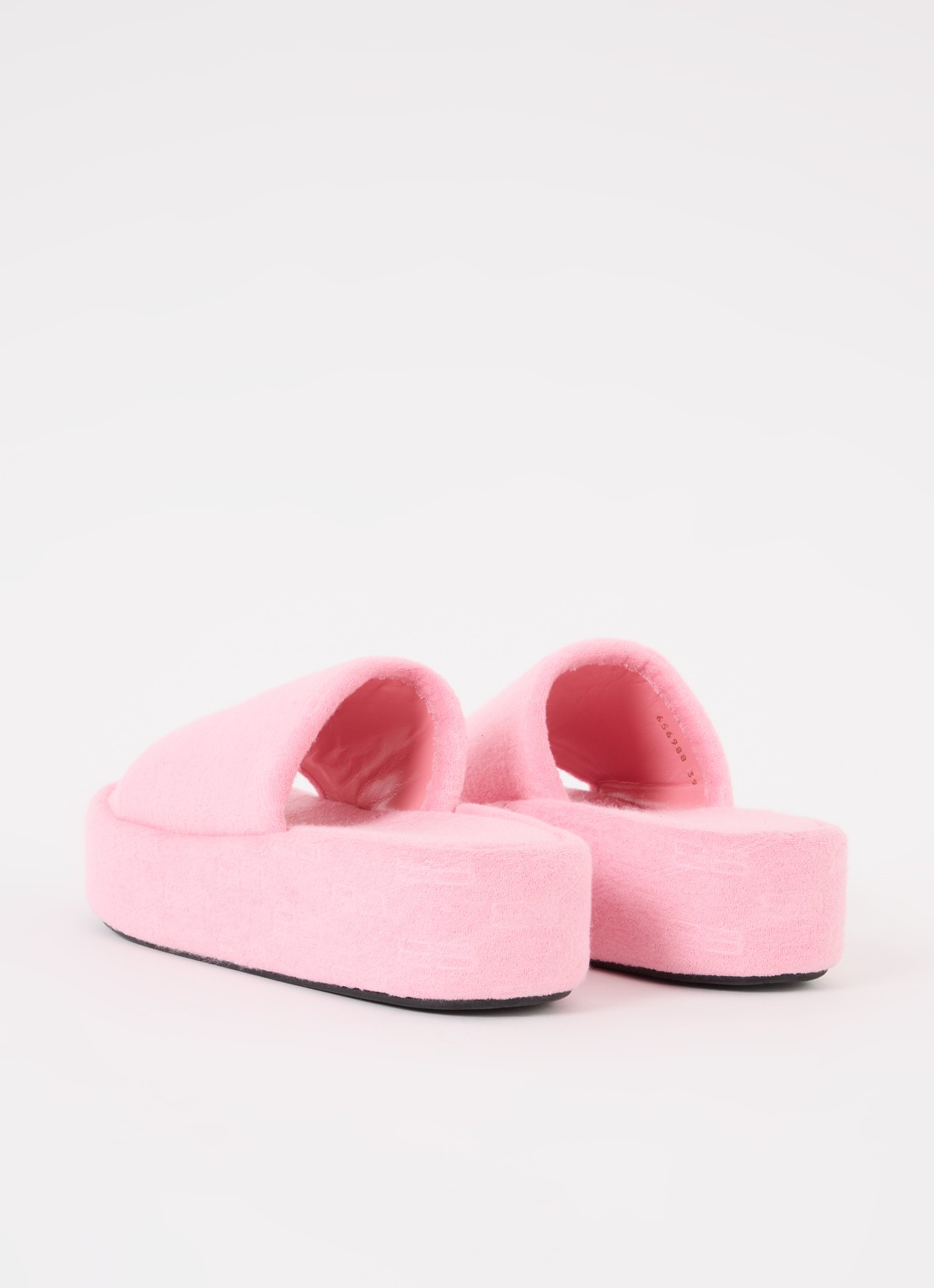 Balenciaga Rise slipper met logo - achterkant 3 roze