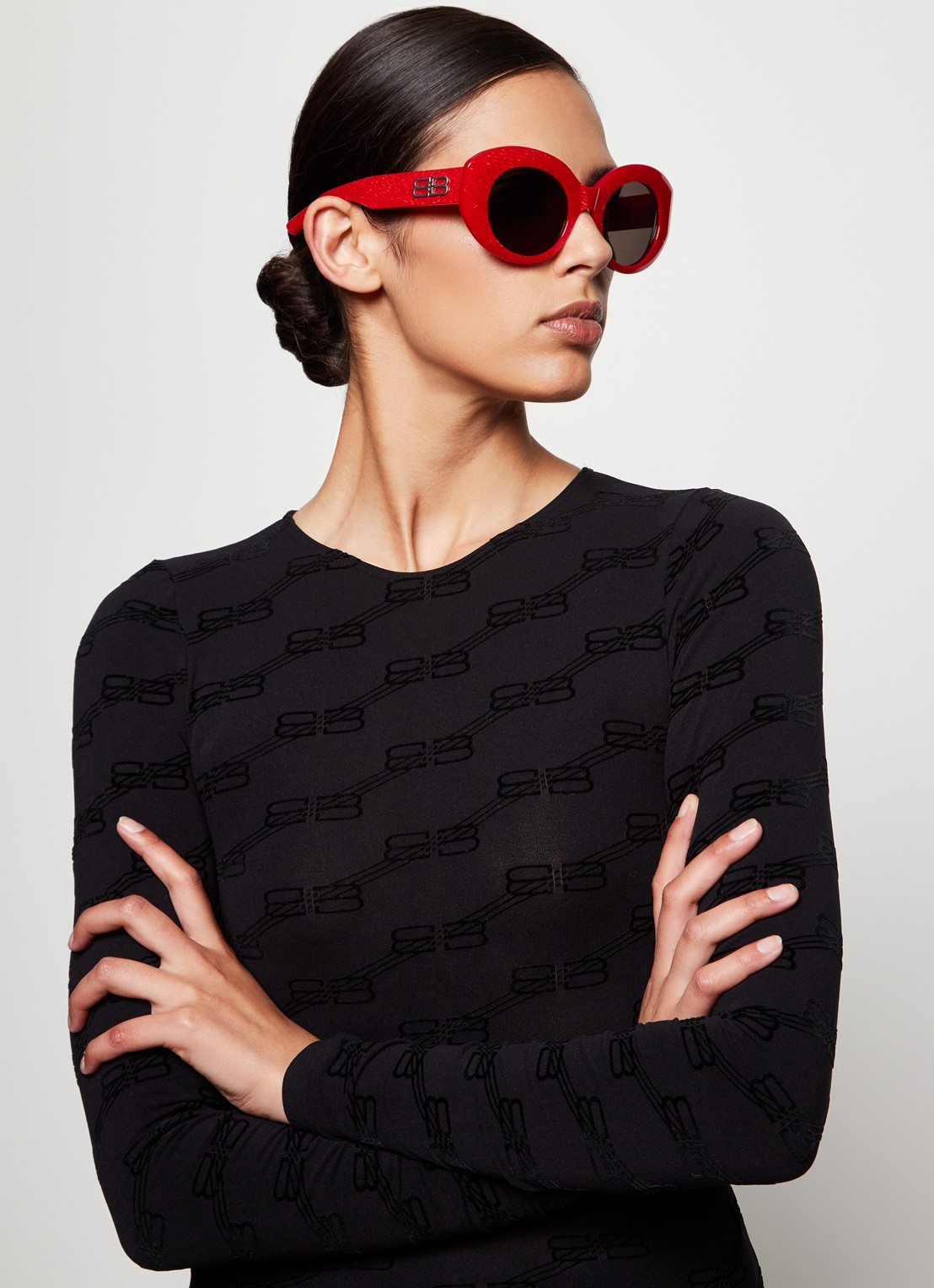 Balenciaga Rive Gauche zonnebril BB0235S - voorkant 5 rood