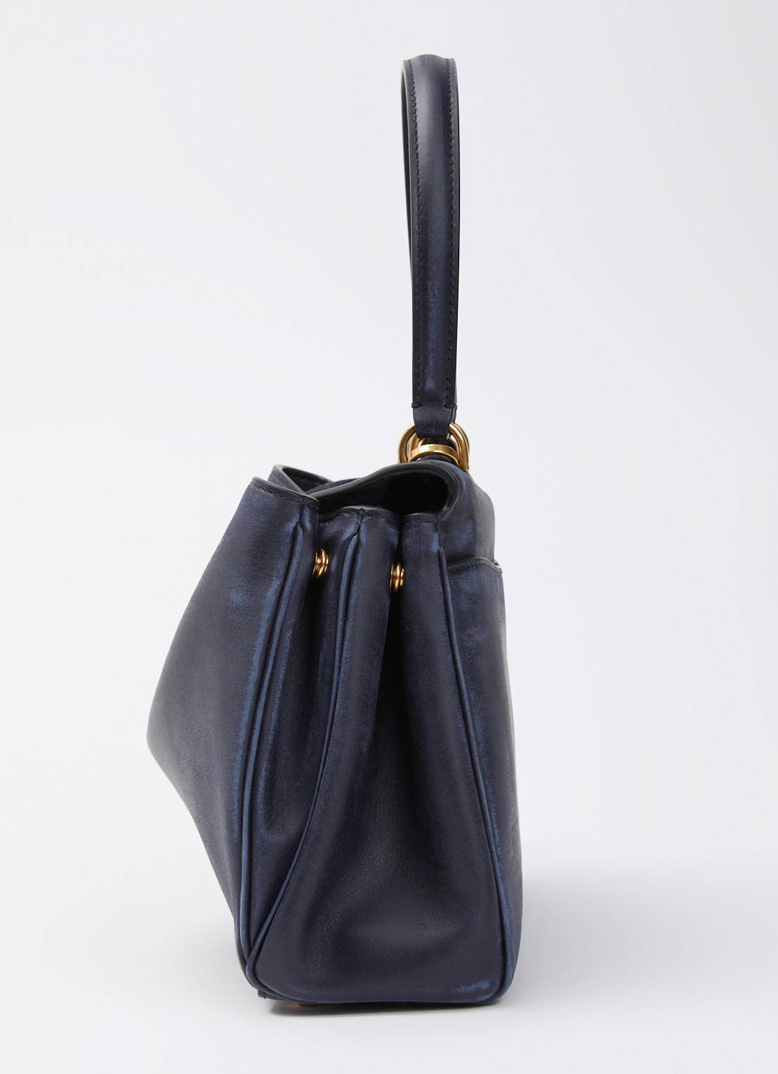 Balenciaga Rodeo Small handtas van kalfsleer met afneembare schouderriem - detail 2 donkerblauw