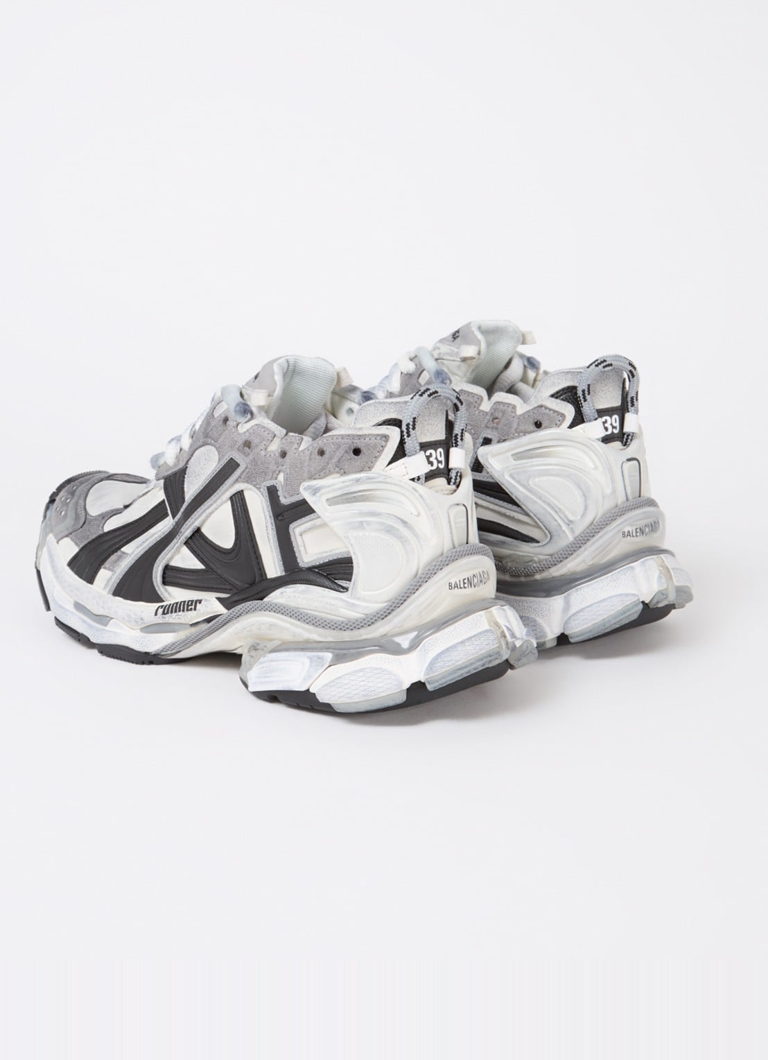 Balenciaga Runner sneaker met logo - achterkant 5 grijs