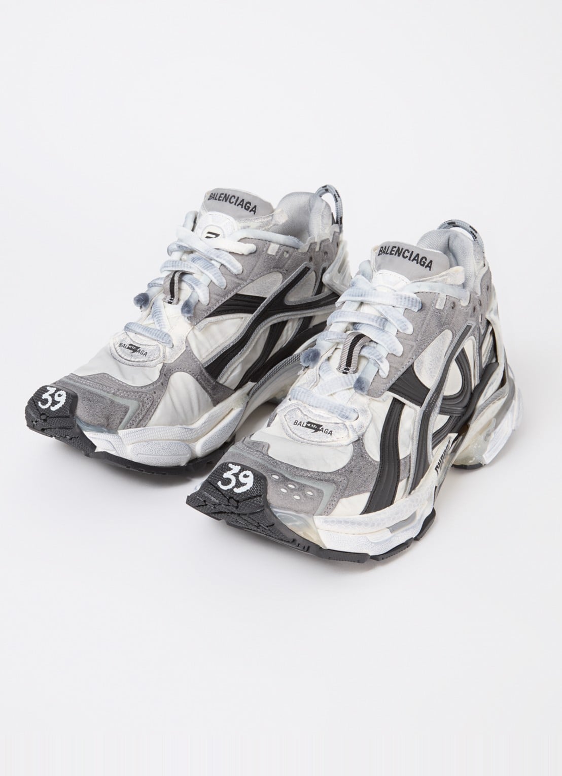 Balenciaga Runner sneaker met logo - detail grijs
