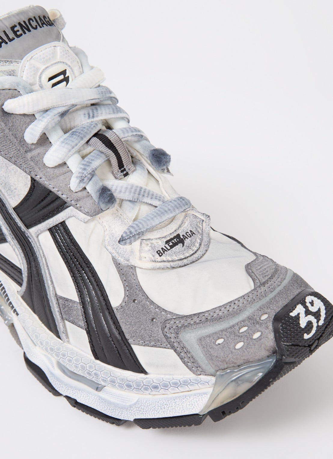 Balenciaga Runner sneaker met logo - detail 4 grijs