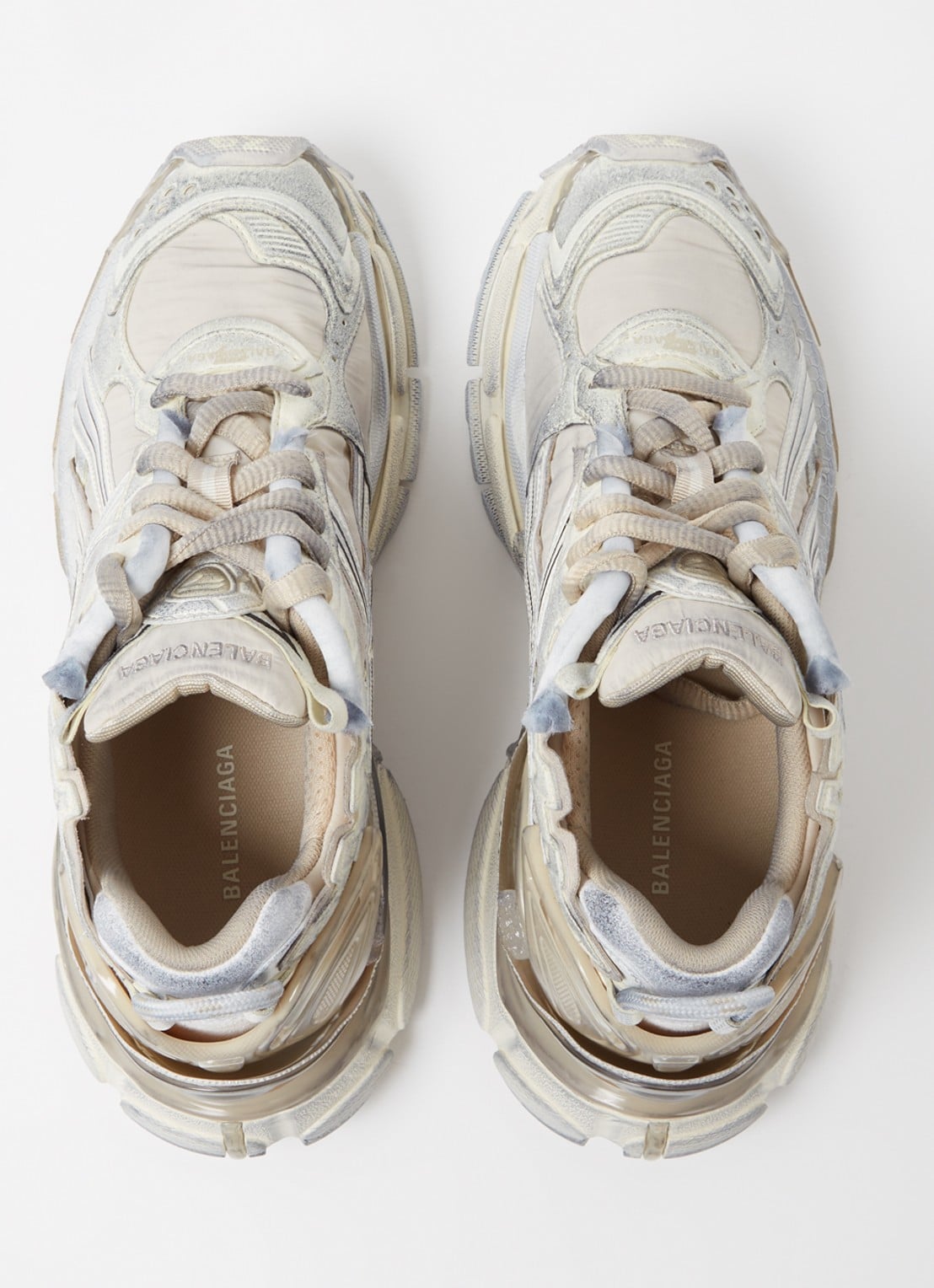 Balenciaga Runner sneaker met logo - detail 5 beige